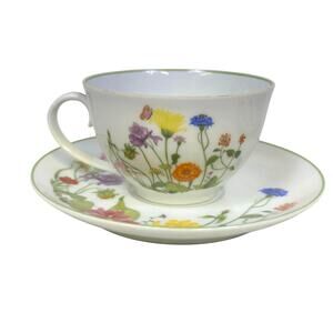 Denby-Langley Retired 1976-1981 'Wonderland' Cup and Saucer-Portugal-Set of 3